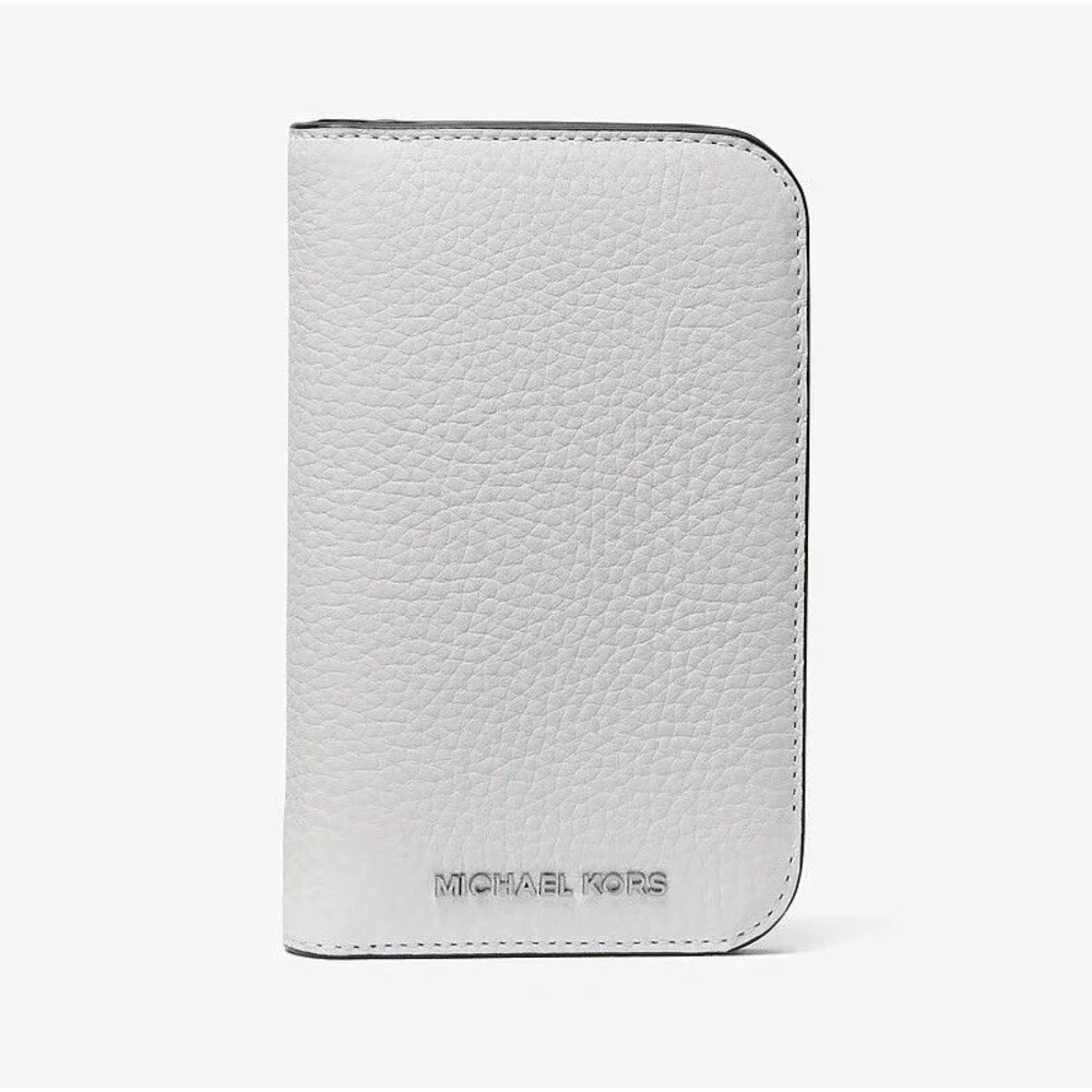 Michael Kors Hudson Pebbled Leather Snap Card Case Wallet